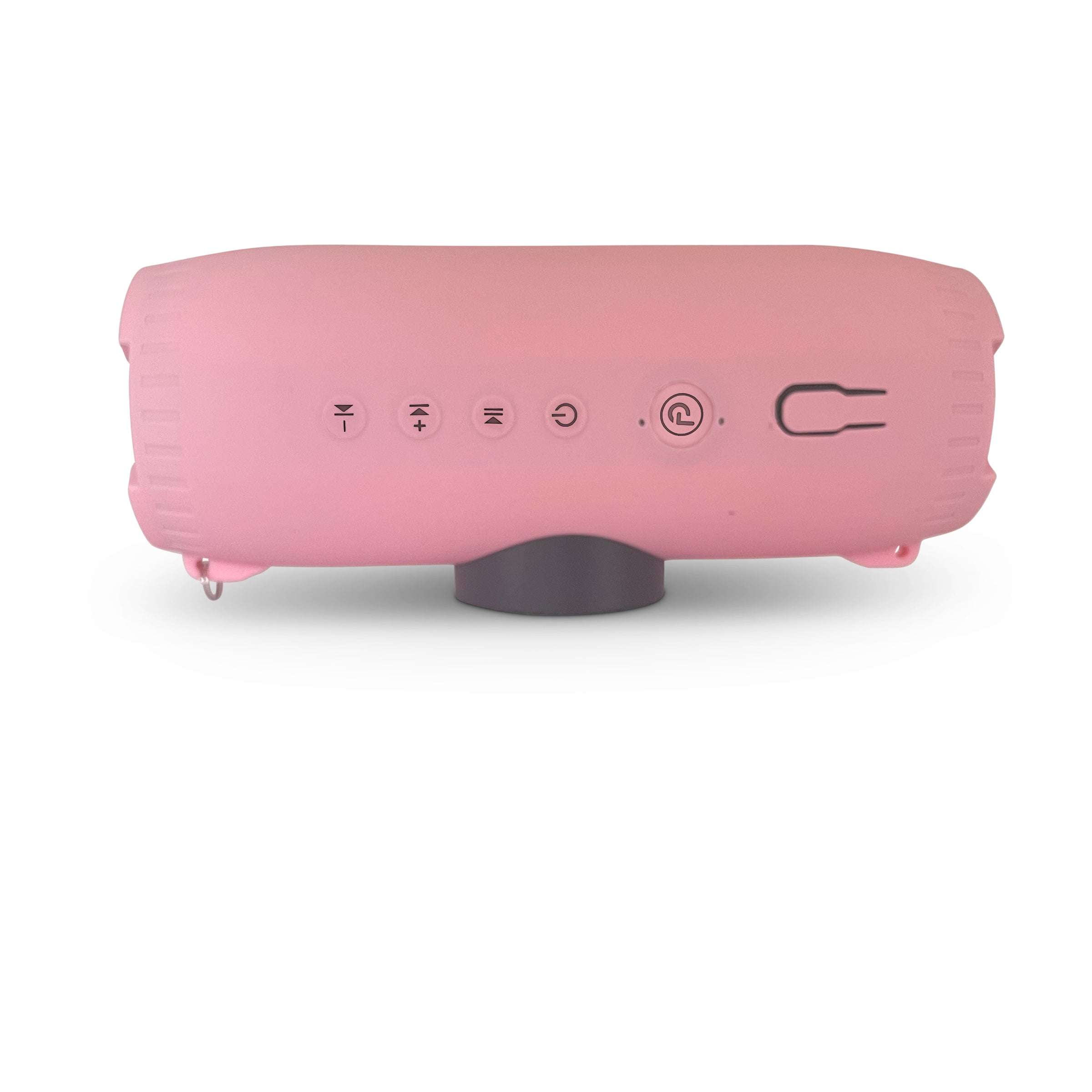 Yak Power Drytunes portable waterproof Bluetooth speaker floating in water, compact and rugged design for outdoor use.