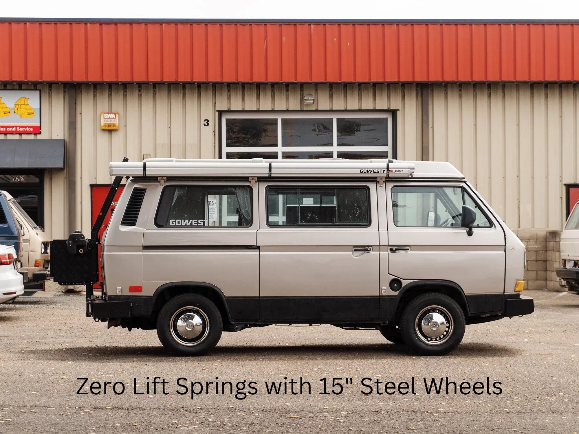 GoWesty Coil Spring Bundle for 2WD Vanagon showing two coil springs for vehicle suspension upgrade