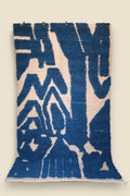 Ziriya Moroccan Rug – Bold Blue Abstract Wool Design - We The Collective