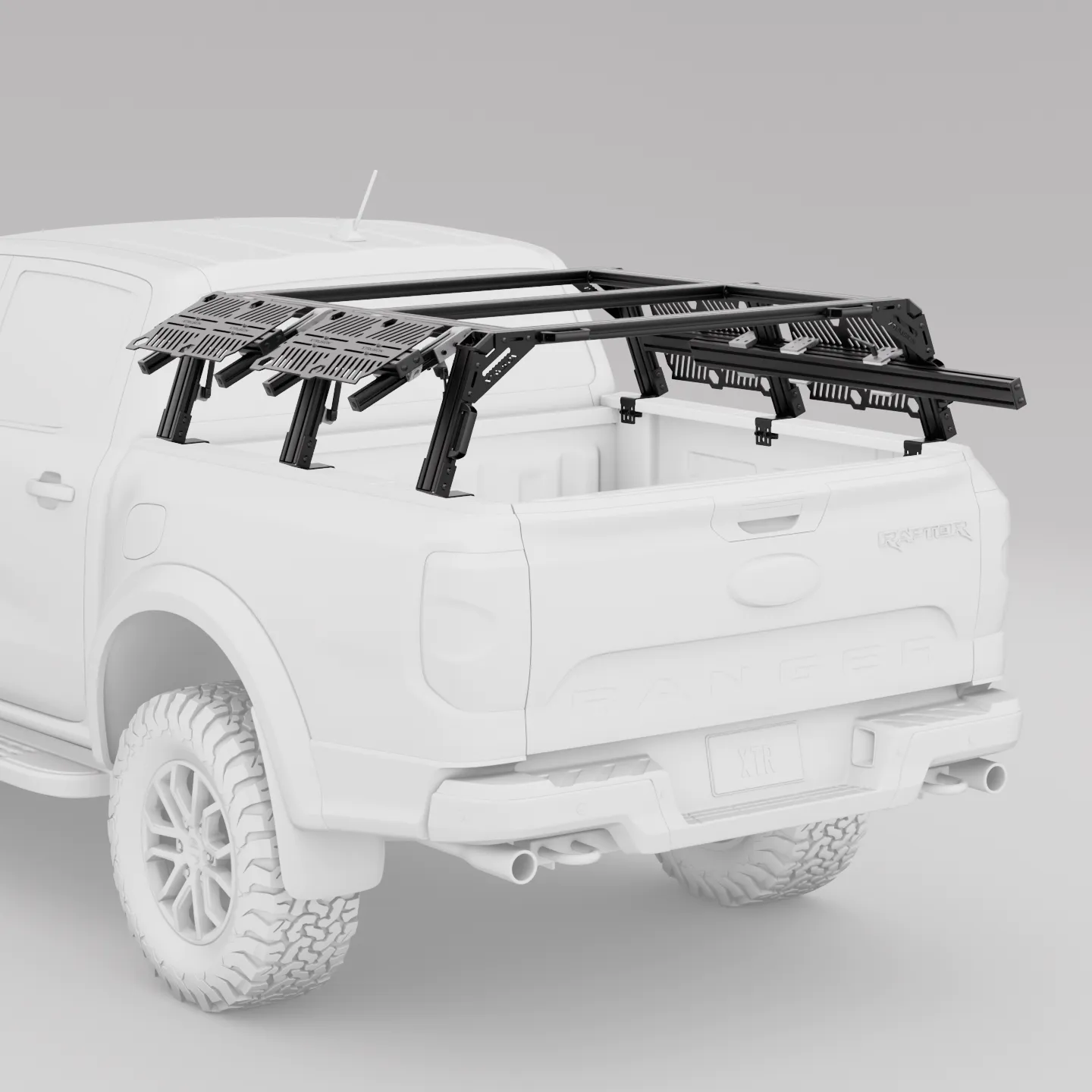 Ford Ranger Pickup Truck Pre-configured XTR3 Bed Rack + MOLLE Packages - OVERLANDERS Outfitter