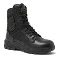 Magnum Boots STRIKE FORCE 8" waterproof boot showcasing durable leather and reinforced toe in black color.