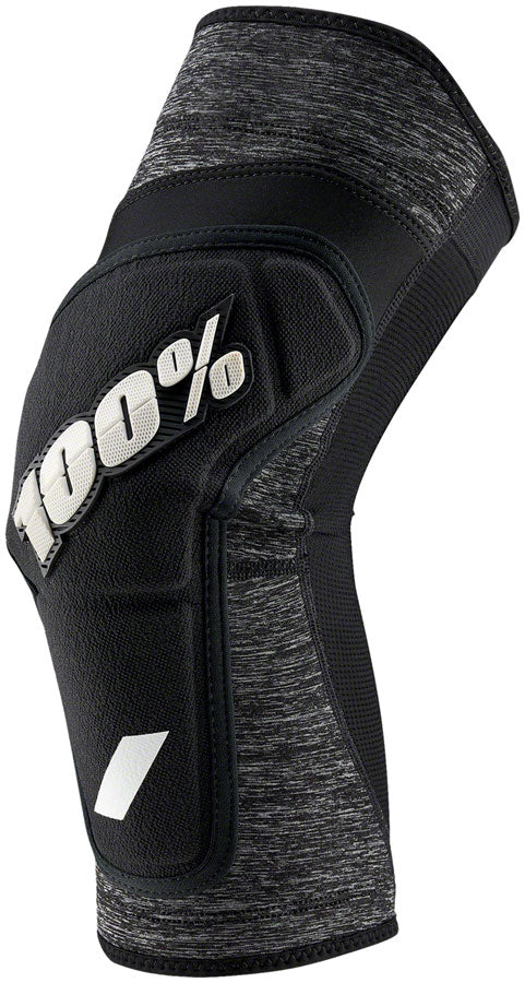 Gray Ridecamp Knee Guards by Gio's Outdoors, medium-sized body armor for knee protection, shown in the image.