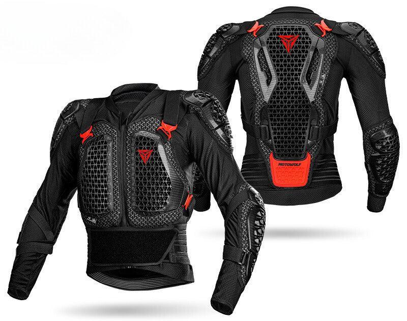 Bean's Moto Booth MOTOWOLF™ Motorcycle Tactical Armor Jacket with protective padding and rugged design for motorcycle riding.
