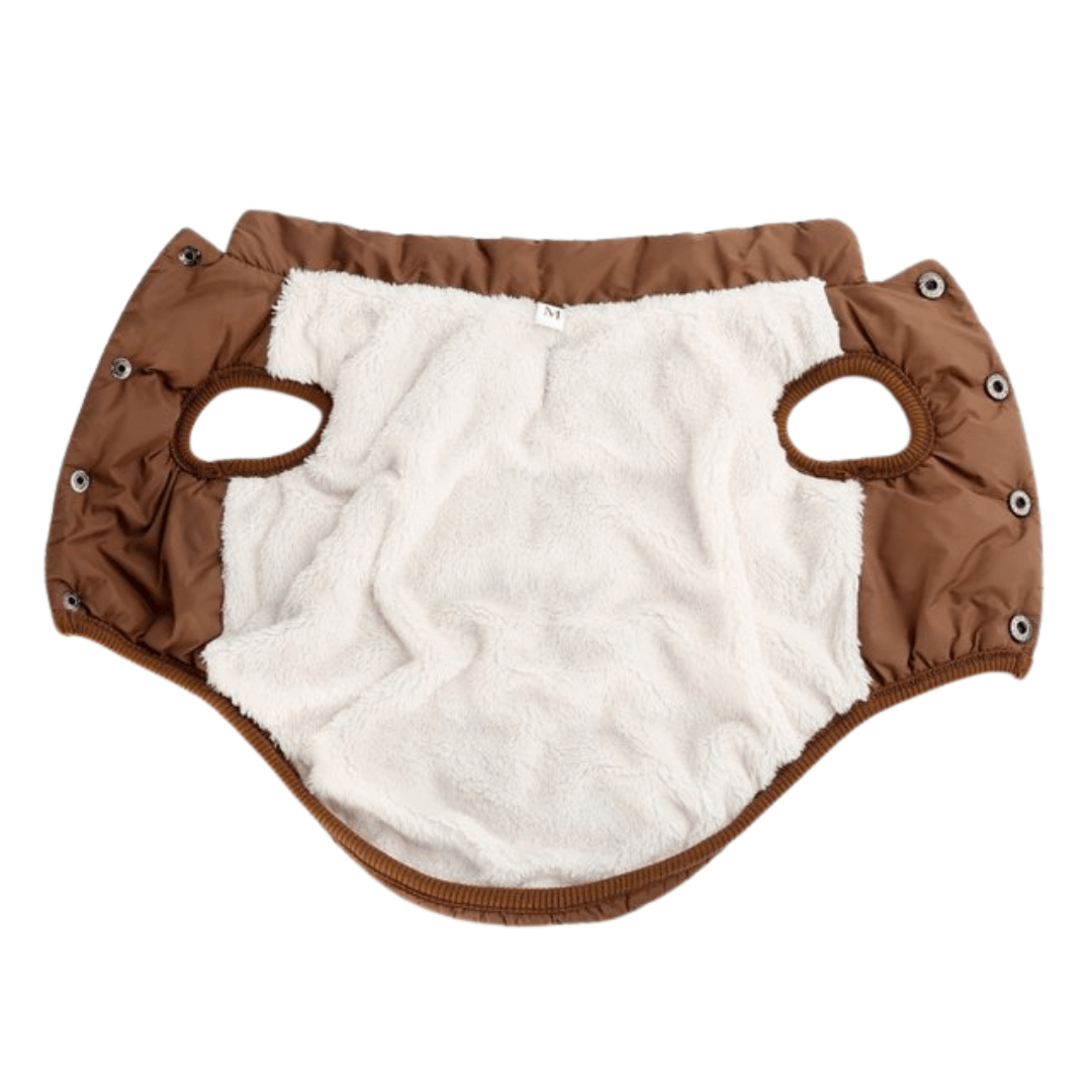 The Wild Paw Furline Coat featuring a plush fur-lined collar and stylish design, perfect for cold weather.