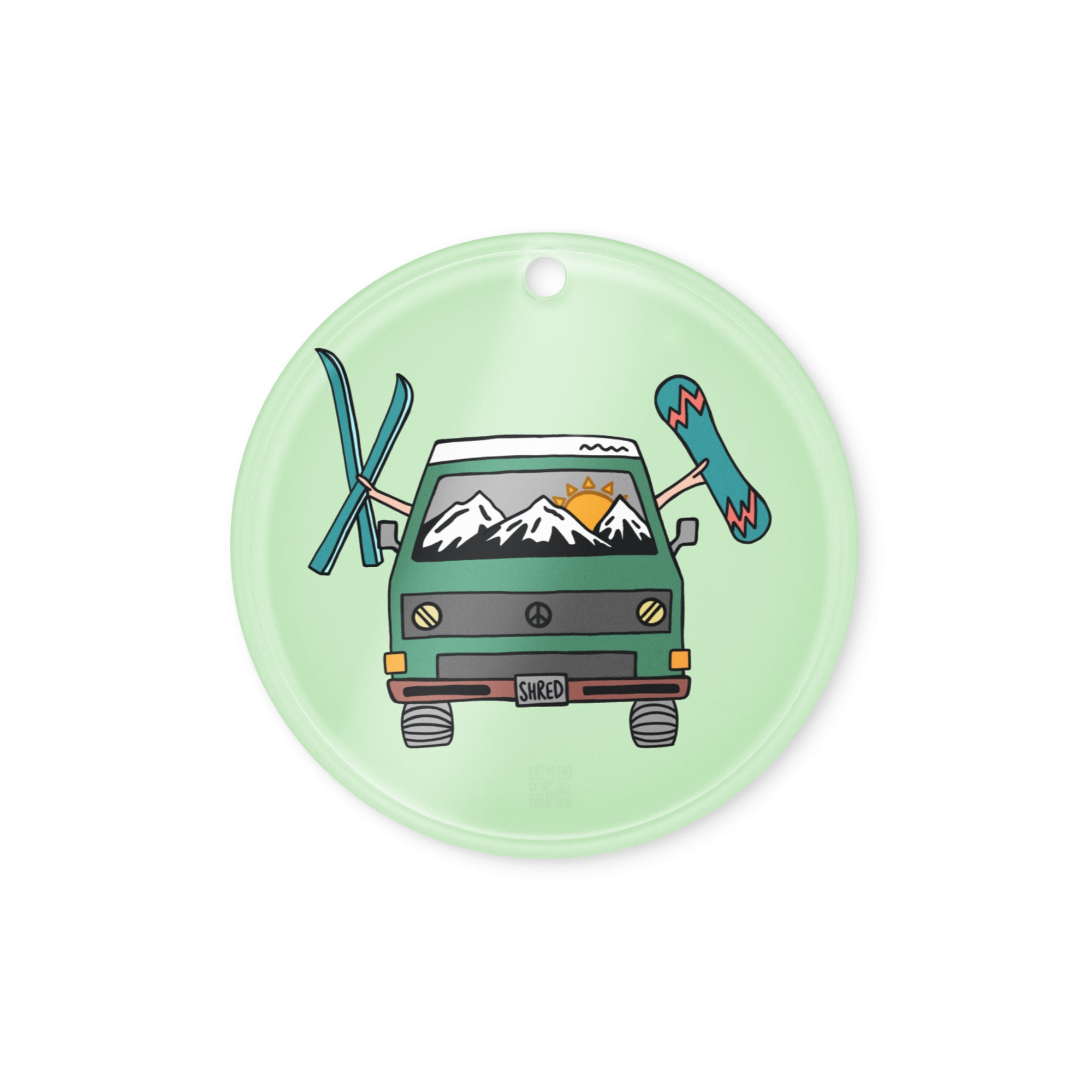 Shred Van Acrylic Ornament - OVERLANDERS Outfitter