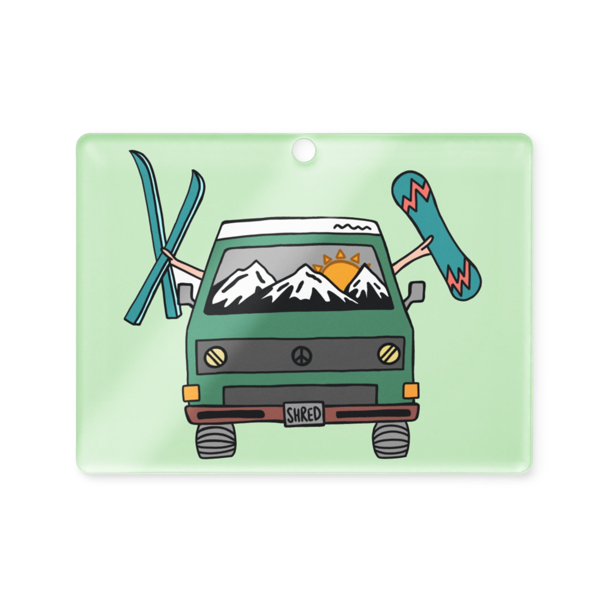 Shred Van Acrylic Ornament - OVERLANDERS Outfitter