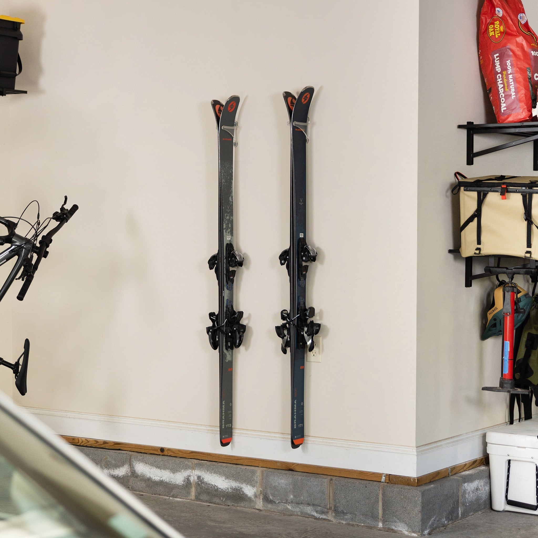Summit Clear Acrylic Ski Wall Rack | 2 Pack - OVERLANDERS Outfitter