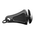 Black Line Cutterz zipper pull featuring a ceramic blade design for easy opening and closing of bags or jackets.