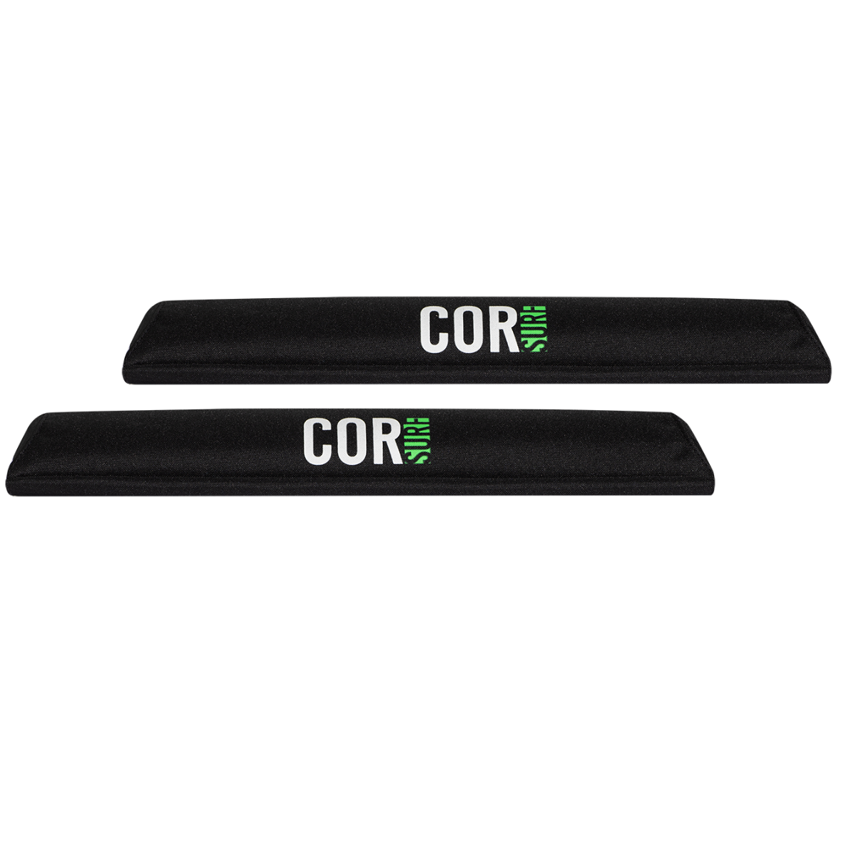 COR Surf Aero Roof Rack Pads in 19-inch size, narrow flat bar design, outdoor accessories for securing gear on vehicle roofs.