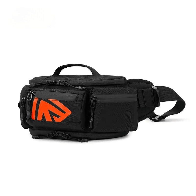Bean's Moto Booth ALBERS™ 3-in-1 motorcycle waist bag with multiple compartments, designed for secure on-the-go motorcycle storage.