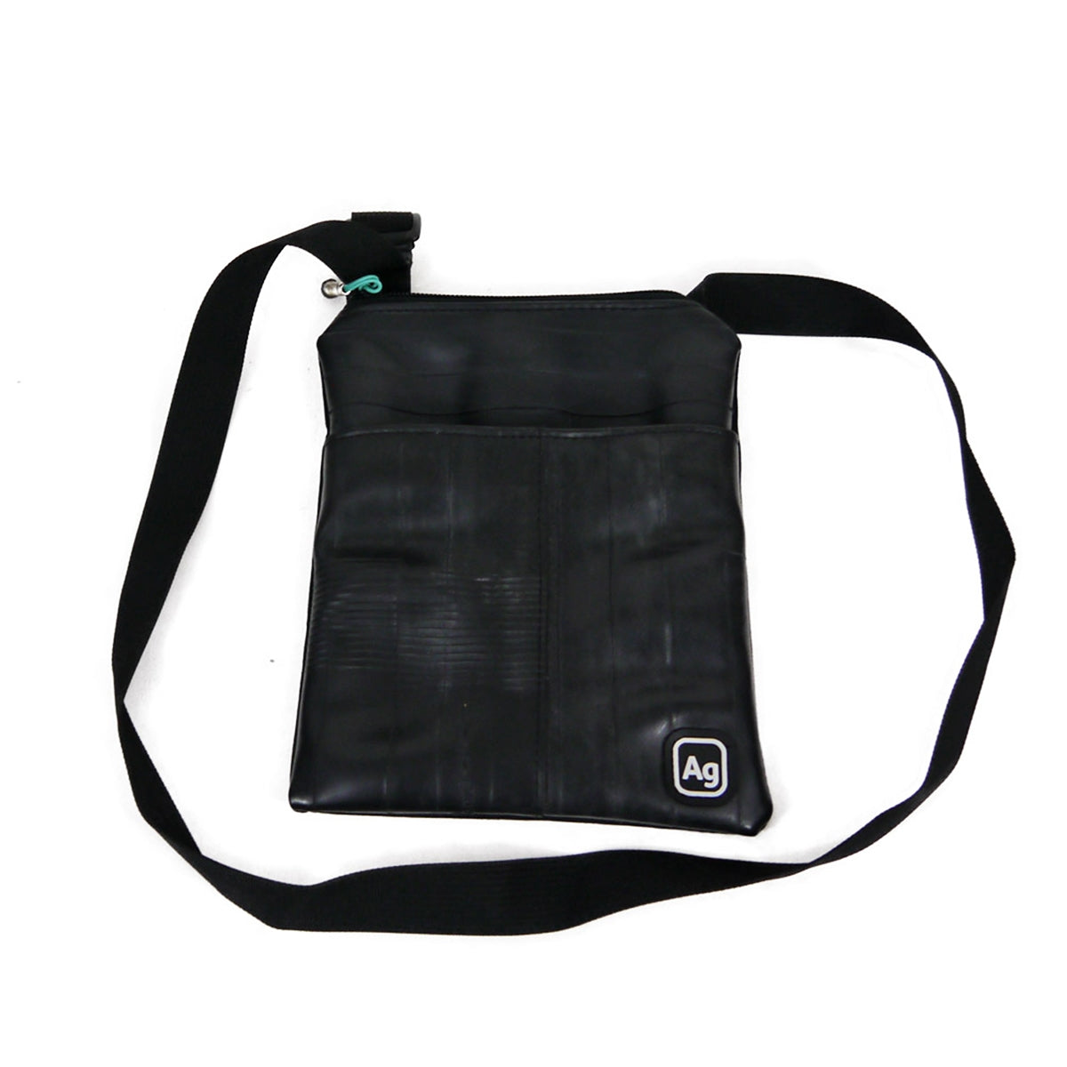 Alchemy Goods Lucile Purse in black and grey, stylish leather bag with turquoise accents, perfect for everyday use.