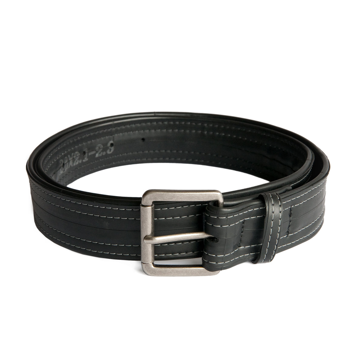 Silver Alchemy Goods Ballard Belt featuring a durable design, styled with a sleek metal buckle for casual or everyday wear.