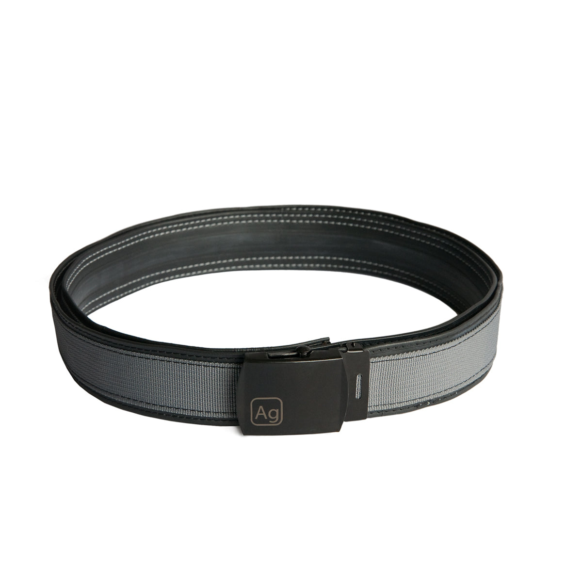 Silver Delridge Military Belt by ZEITBIKE, featuring durable design and military-inspired style, perfect for casual wear.