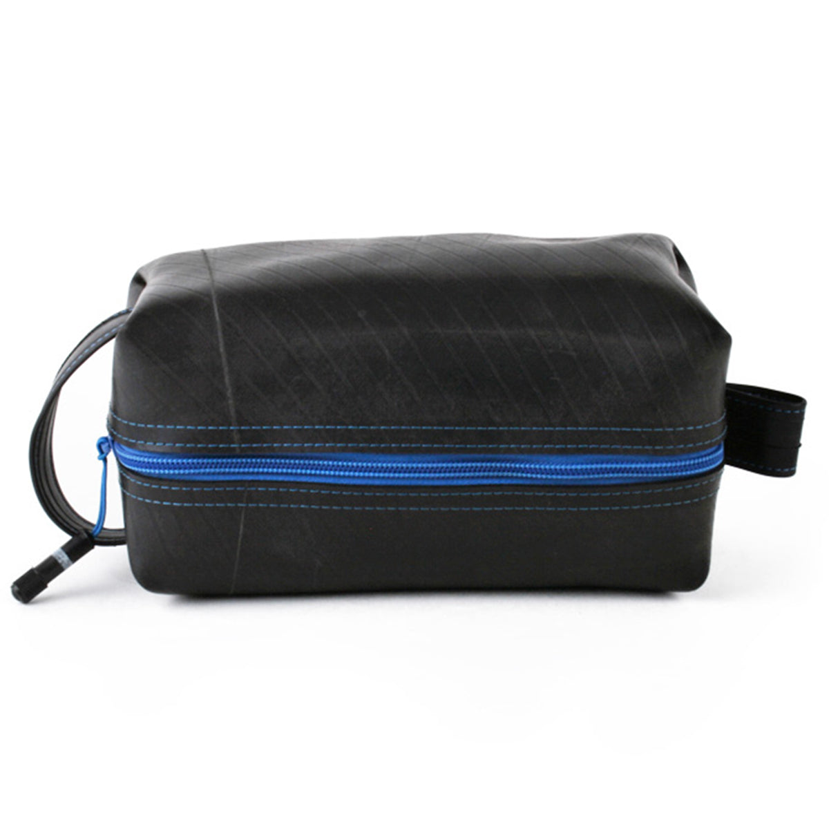 Large electric blue Alchemy Goods Elliott Travel Kit from ZEITBIKE, showing multiple compartments and sturdy zipper closures.