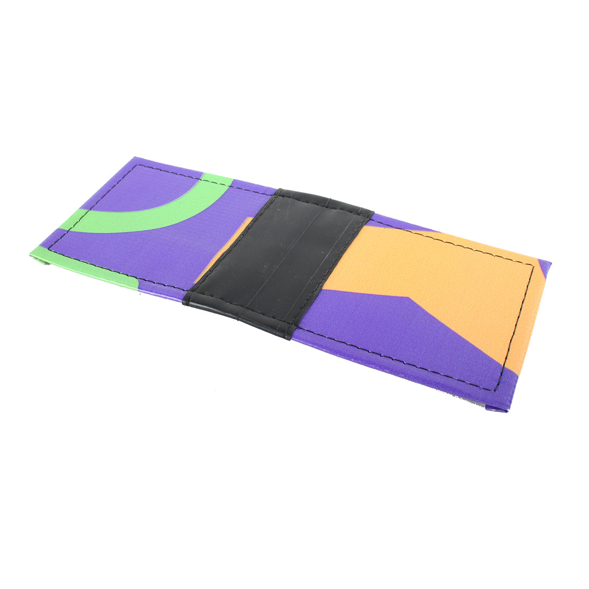 Multi-color Alchemy Goods Bellevue Wallet by ZEITBIKE showing its compact design and vibrant, multi-color leather exterior.