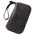 Grey Alchemy Goods Fauntleroy Clutch wallet by ZEITBIKE with zip closure, showcasing compact design and durable leather material.