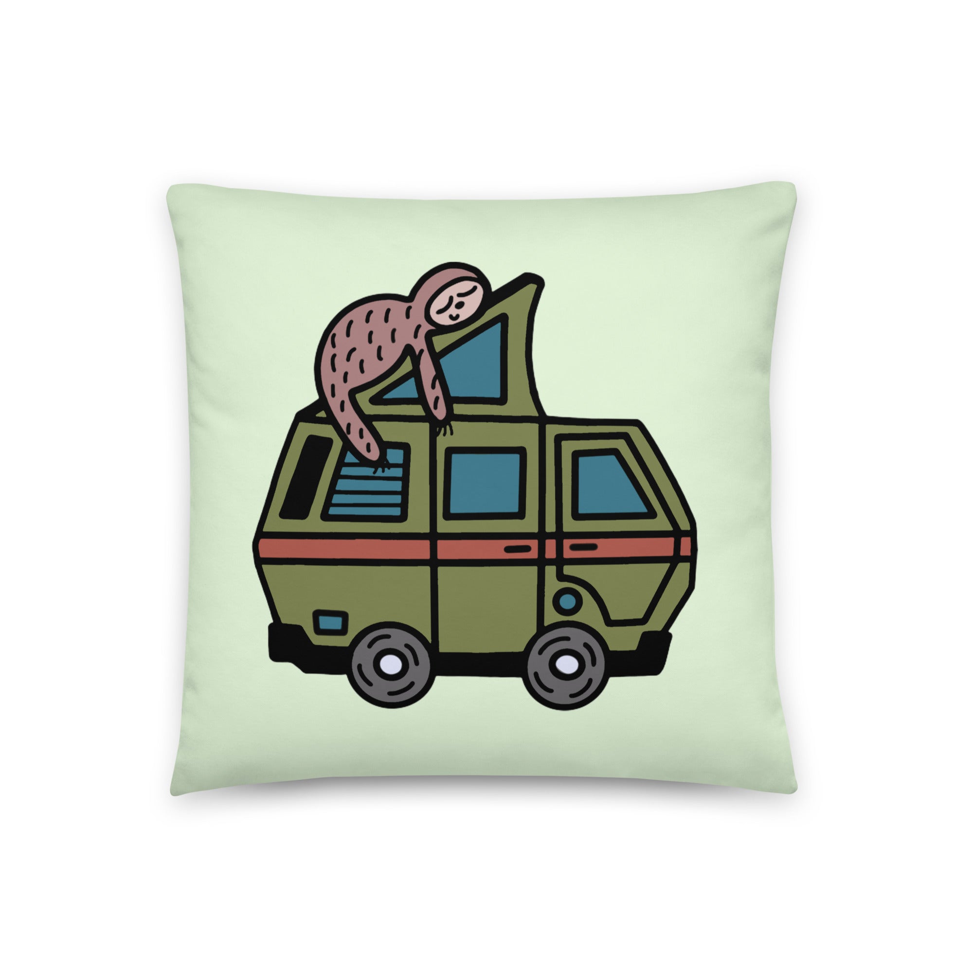 Stewie Sloth Throw Pillow - OVERLANDERS Outfitter