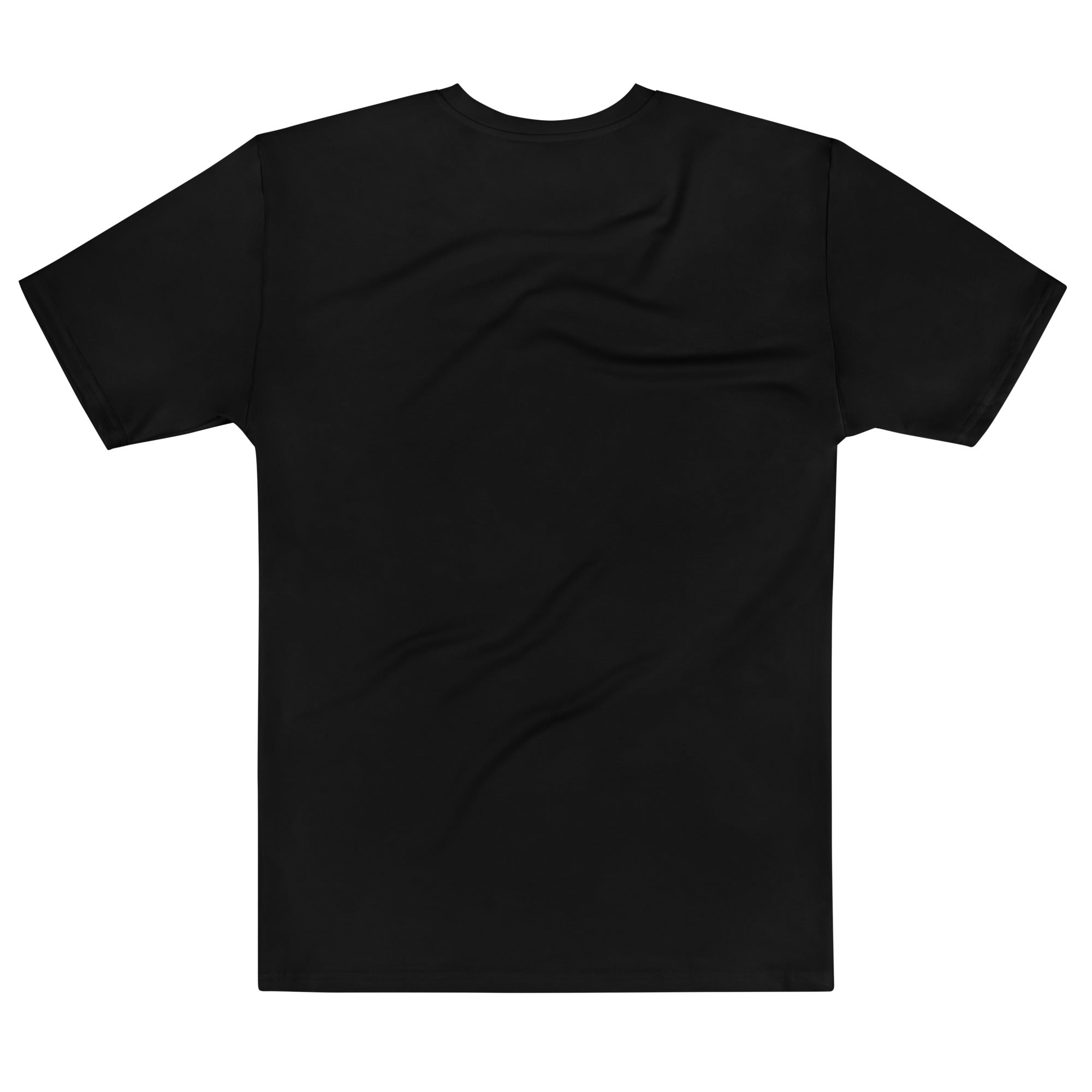 White men's disc golf Vibes T-shirt by Dojo Designs featuring all-over print and crew neck style.