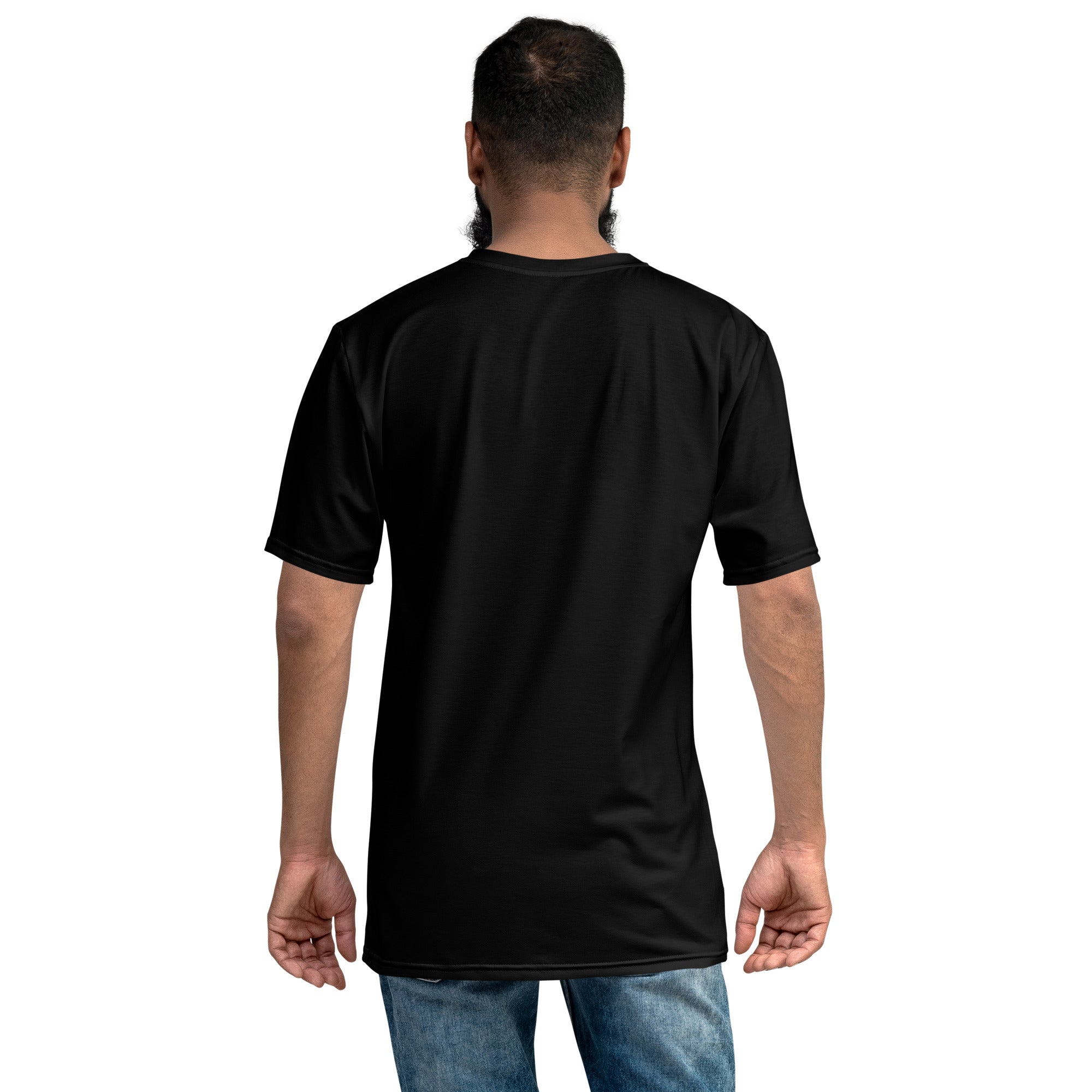 White men's crew neck T-shirt by Dojo Designs featuring all-over print with "If You Understand" design on the back.