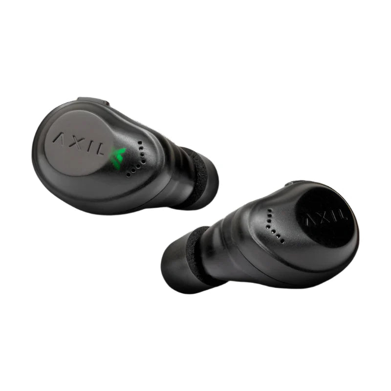 HCC Tactical XCOR Bluetooth earbuds designed for hearing protection and clear communication in various environments.