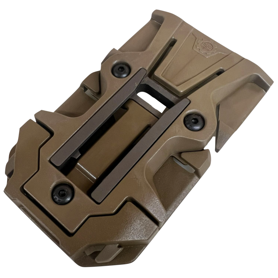 Coyote tan GRT webbing adapter by HCC Tactical, featuring reinforced design for enhanced durability in tactical gear.
