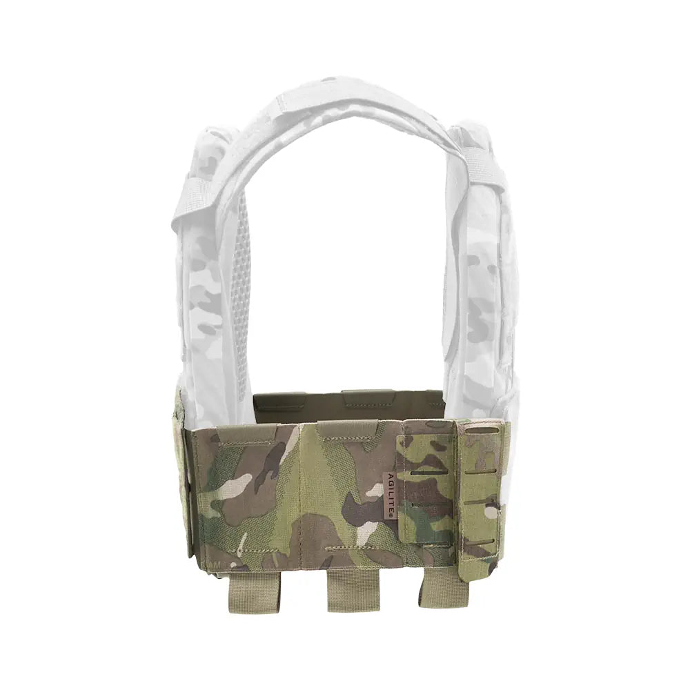 MultiCam tactical modular elastic cummerbund by HCC Tactical, designed for adjustable combat gear and load distribution.