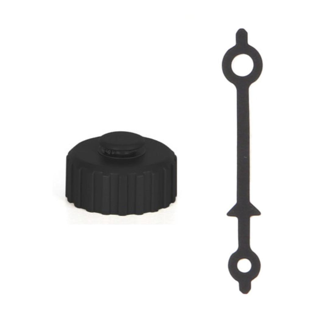 HCC Tactical AMP Battery Cap Kit for hearing protection, featuring a sleek design and durable construction.