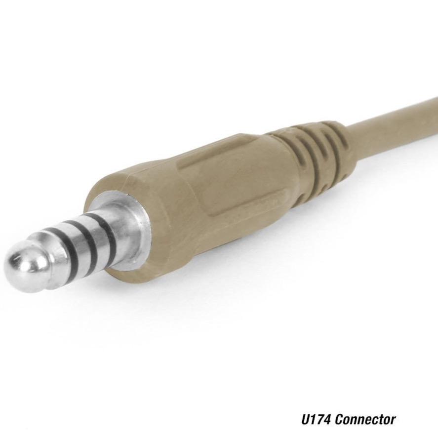 HCC Tactical AMP Communication Headset with fixed downlead, designed for hearing protection and clear communication.