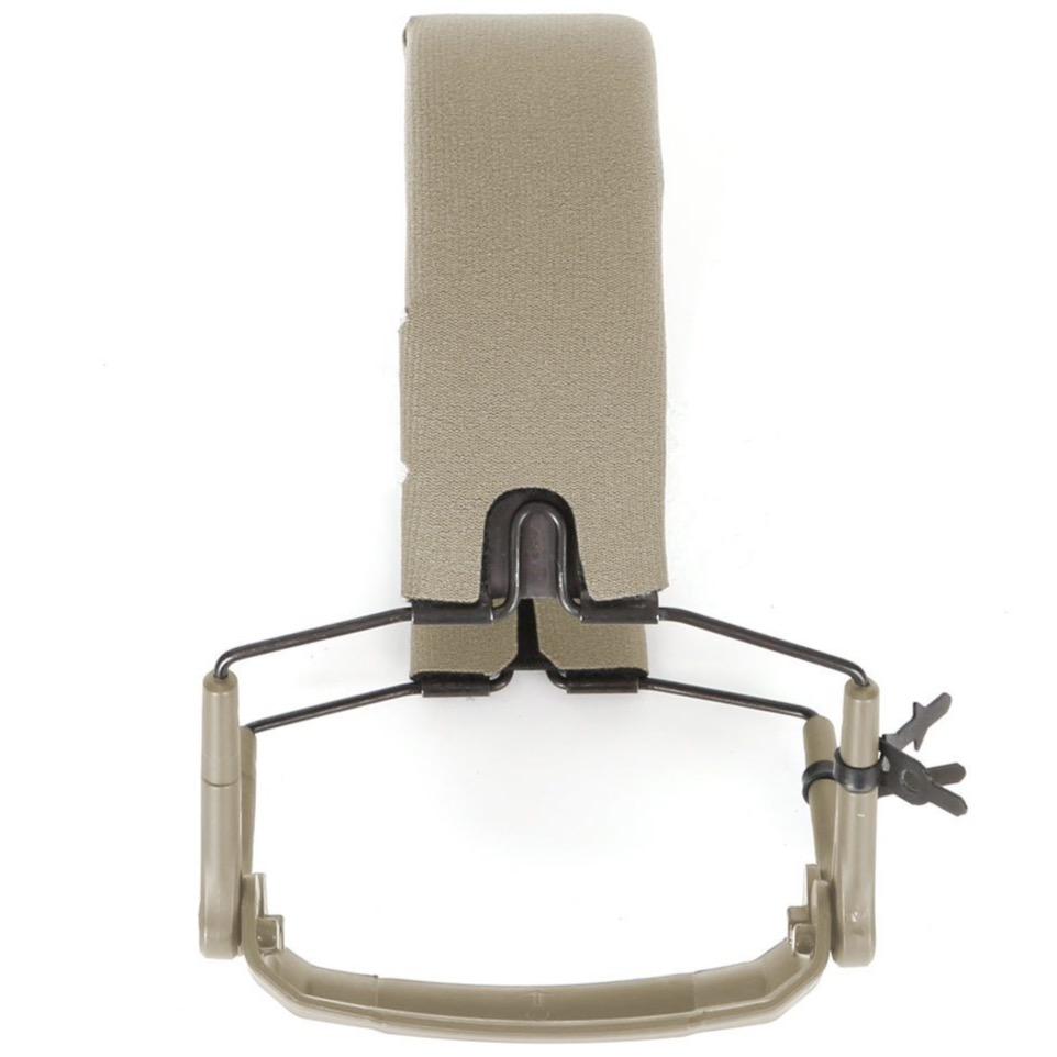 HCC Tactical AMP Headband for hearing protection and communication, featuring a sleek design and adjustable fit.