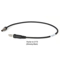 HCC Tactical AMP headset downlead cable for hearing protection and communication, shown with connectors and cable details.