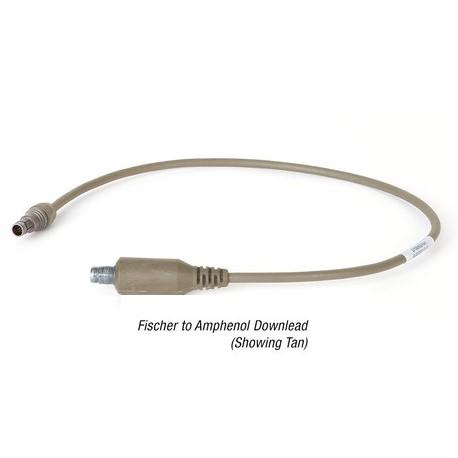HCC Tactical AMP headset downlead cable for hearing protection and communication, shown with connector and cable details.