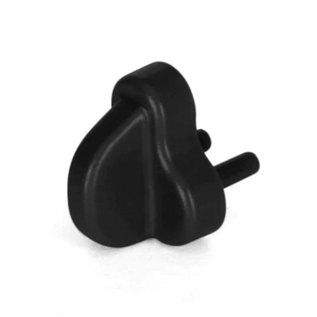 HCC Tactical AMP microphone port plug for hearing protection and communication devices, shown on a tactical helmet.