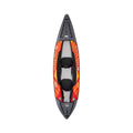 Top view of Aqua Marina Memba 390 Premium 12ft touring kayak with DWF deck and paddles, designed for two-person kayaking.
