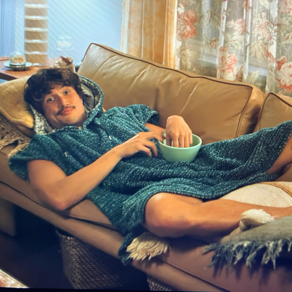 Blanket Hoodie | Indigo Surf Poncho | 100% Cotton Wearable Blanket Robe | As Seen on Netflix's Beef Season 2 - OVERLANDERS Outfitter