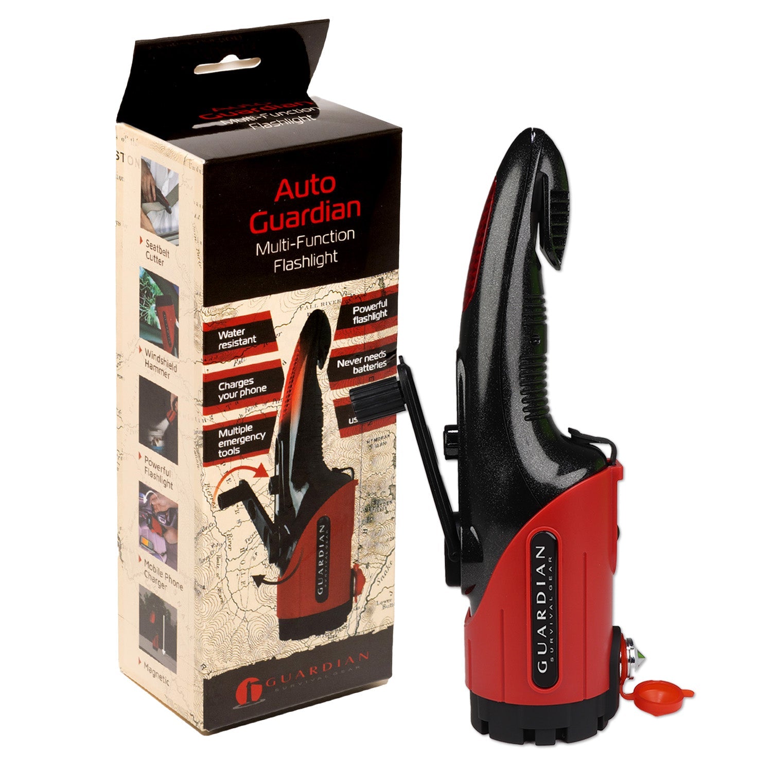 Auto Guardian | 7-in-1 Dynamo Emergency Flashlight & Vehicle Escape Tool - OVERLANDERS Outfitter