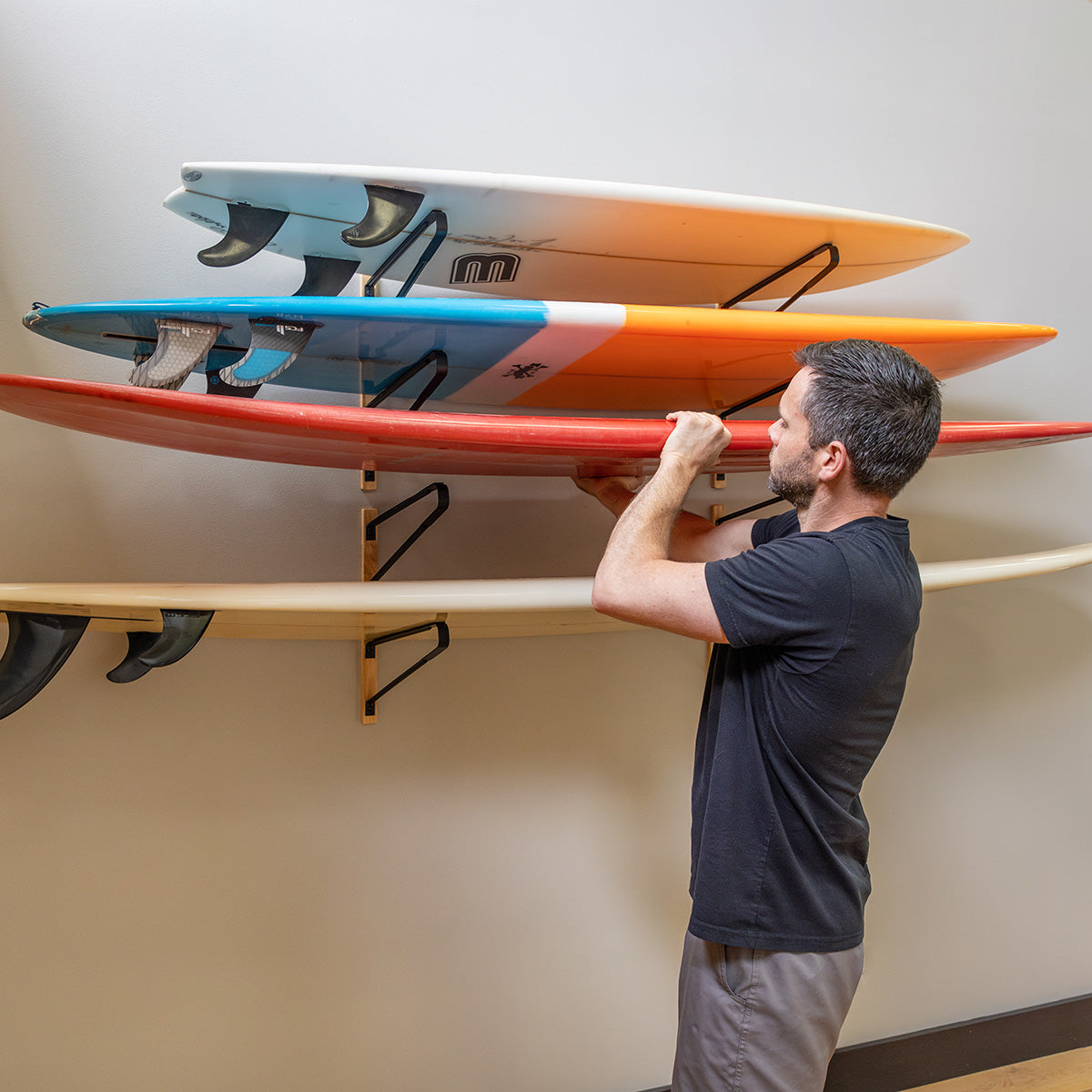 Avon Surfboard Wall Mounted Rack | 4 Levels - OVERLANDERS Outfitter