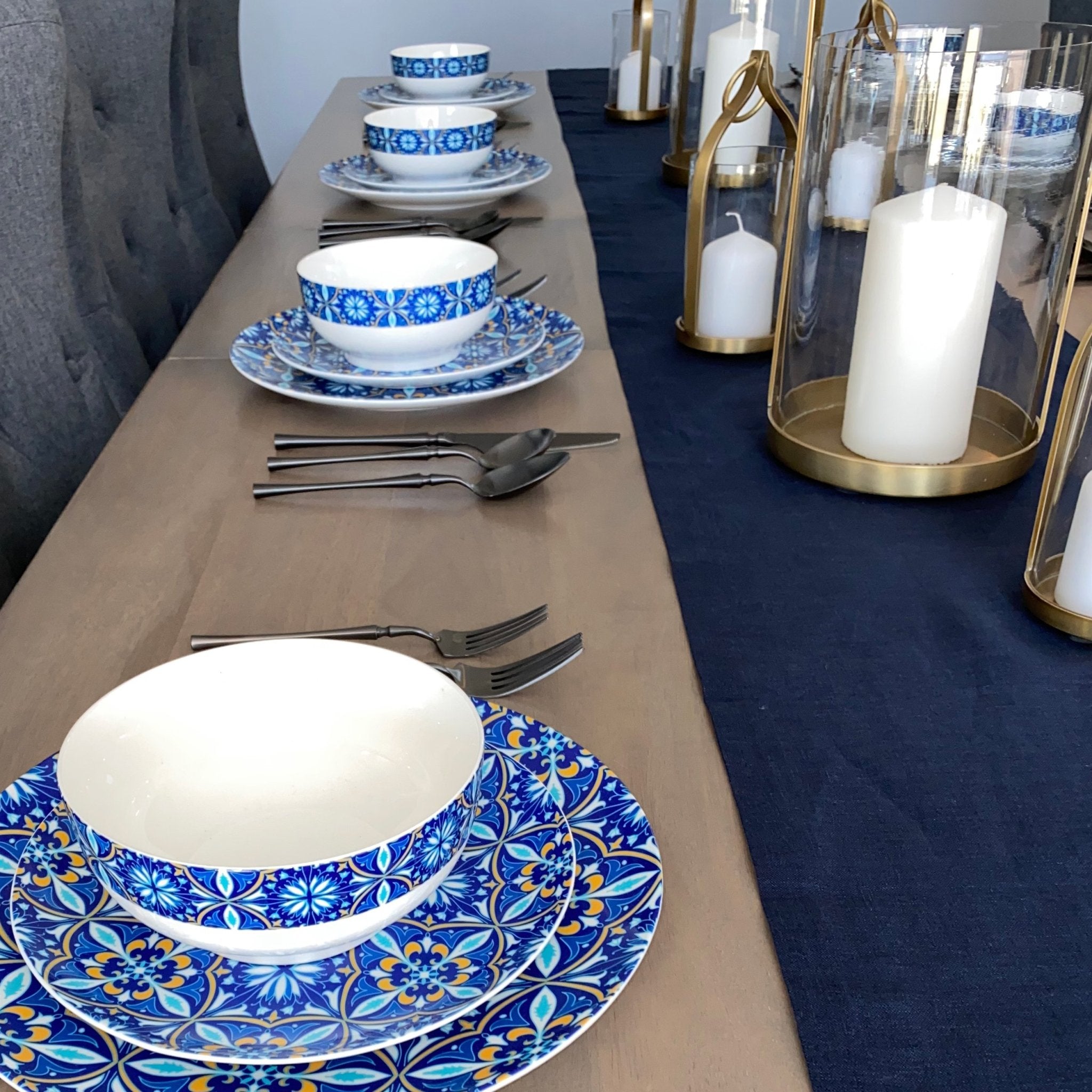 Azul Bone China Dinnerware Set - OVERLANDERS Outfitter