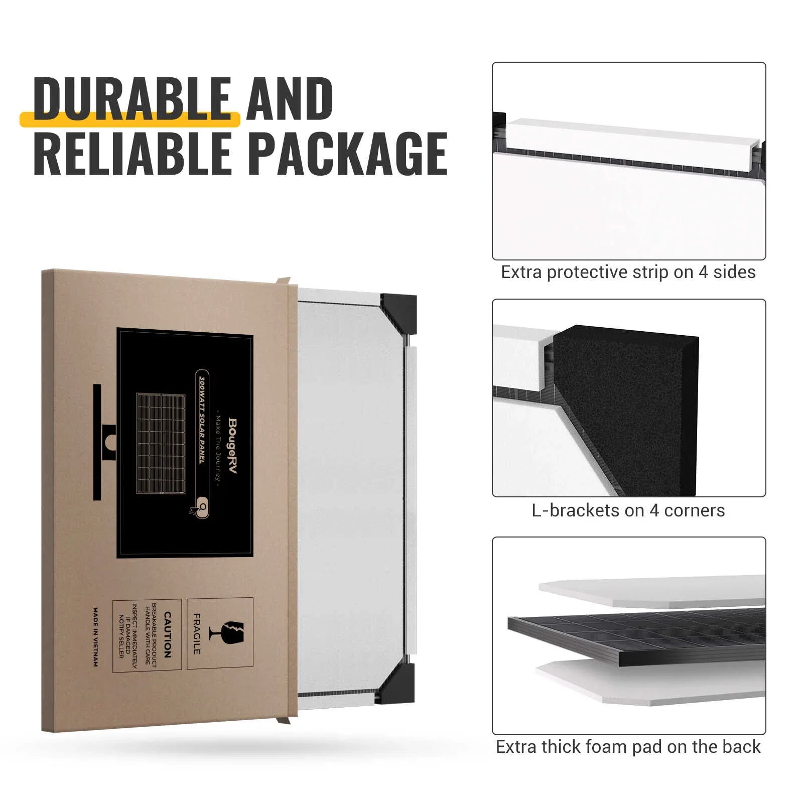 BougeRV 12V 600W High Watt Rigid Solar System Kit - OVERLANDERS Outfitter
