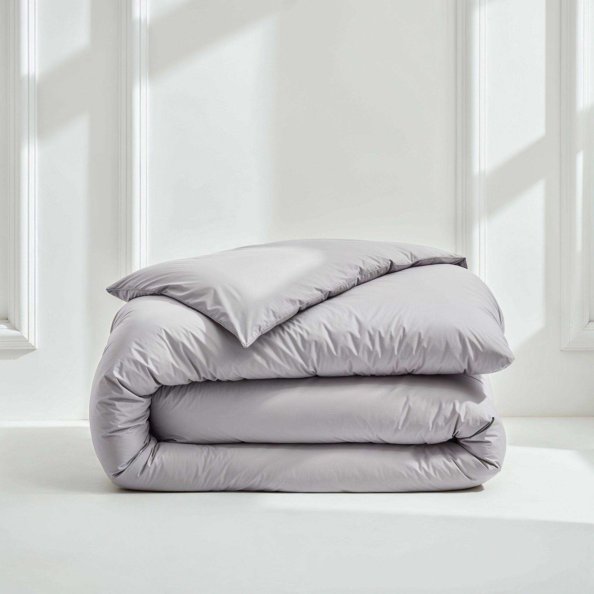 Luxe Australian Sateen Duvet Cover by Italic, soft and smooth bed home bedding in elegant sateen fabric, neatly arranged on a bed.