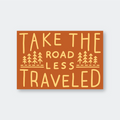 Colorful Road Less Traveled sticker by Pike Street Press featuring a vibrant, artistic design on a durable adhesive sticker.