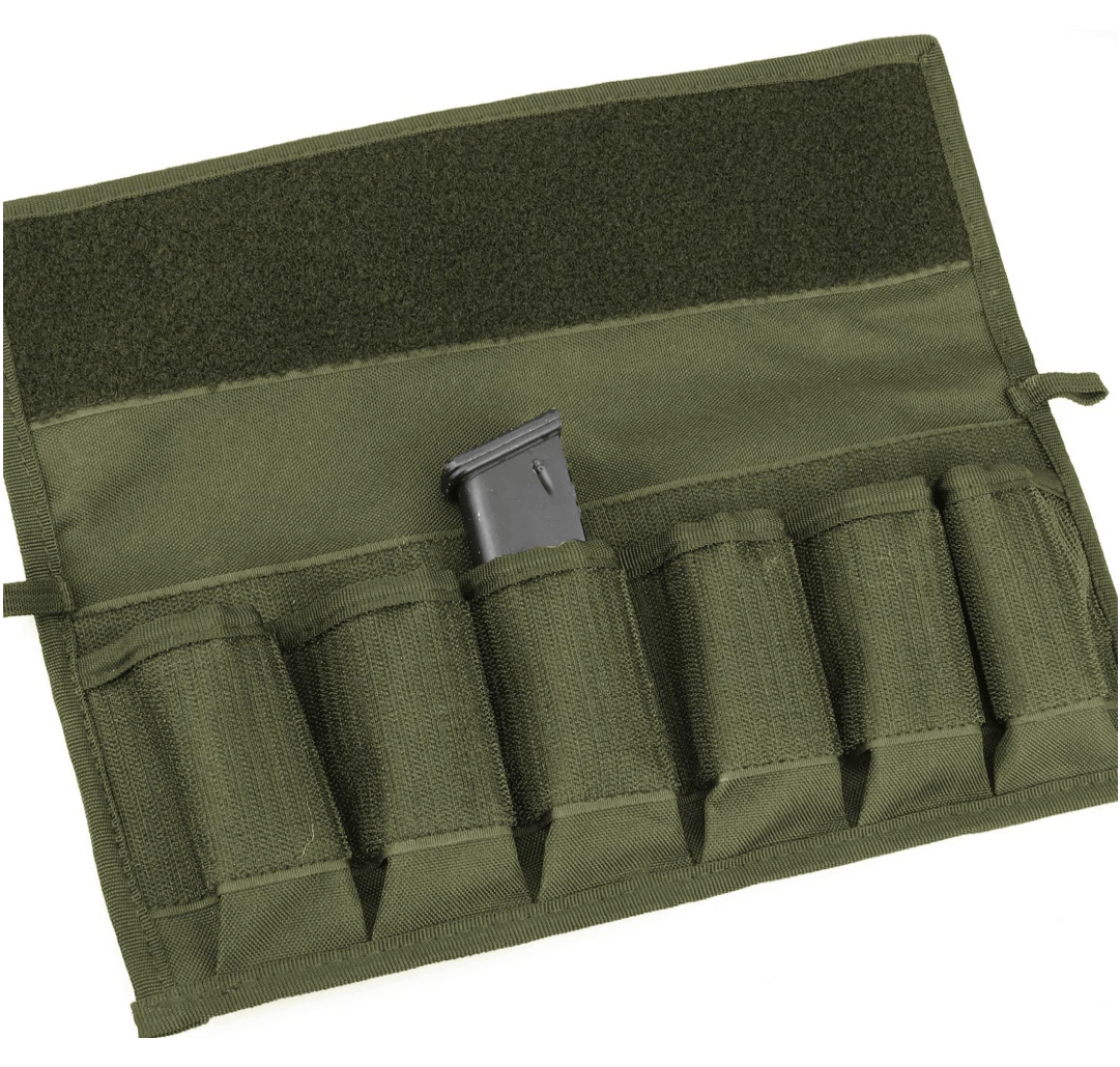 SFT2 Tactical magazine storage pouch featuring durable fabric and multiple compartments for organized storage.