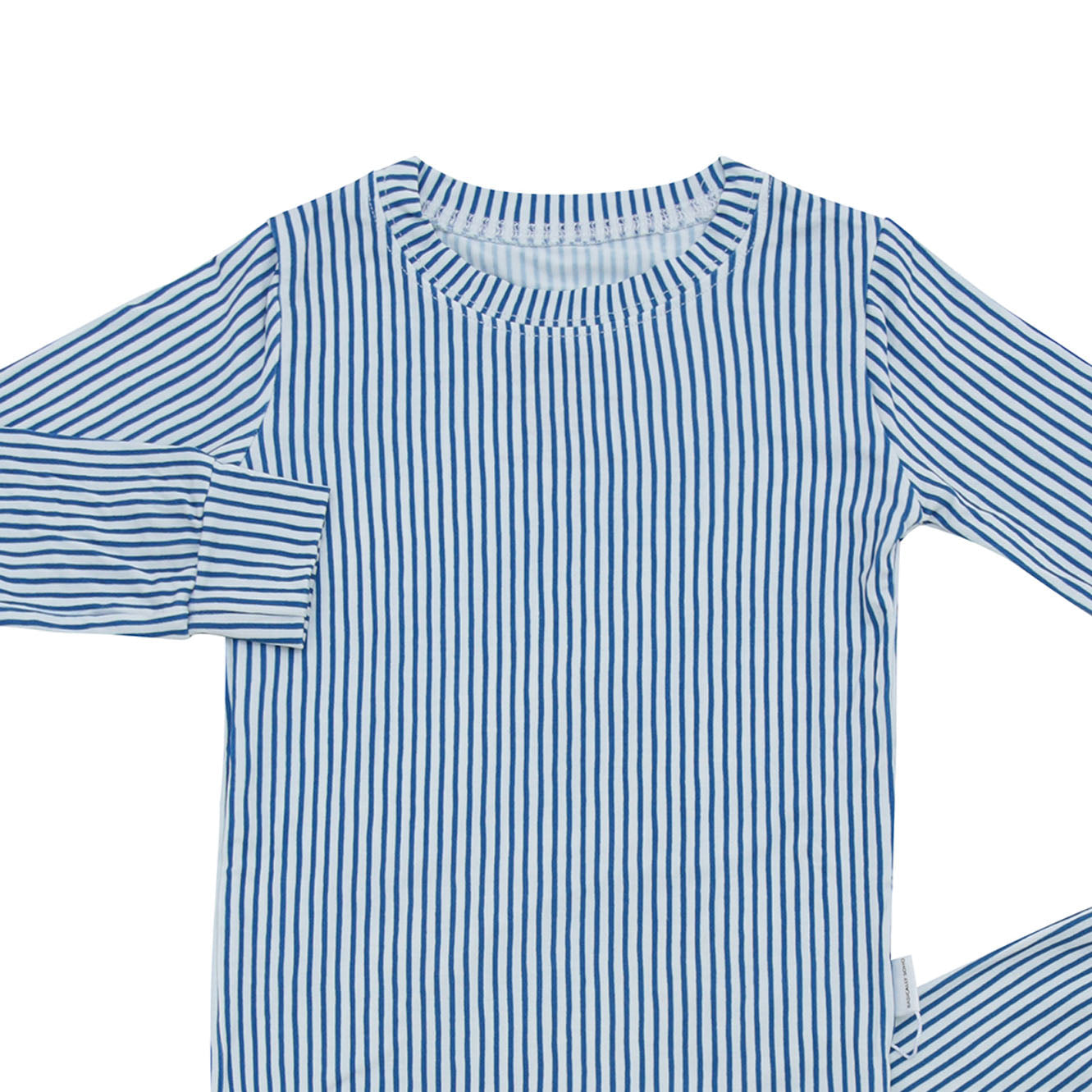 Basically Soho Miami Cabana Stripe two-piece pajama set with colorful striped top and matching shorts, cozy lounge wear for women.