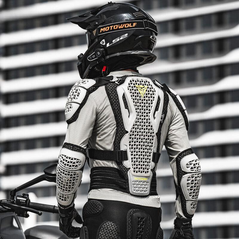 Motorcycle tactical armor jacket by Bean's Moto Booth, featuring protective padding and durable fabric for motorcyclists.