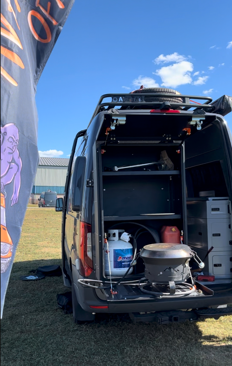 Avatar Offroad Giga Largest Storage Box for BBQ gear, durable plastic container with secure lid for outdoor storage.