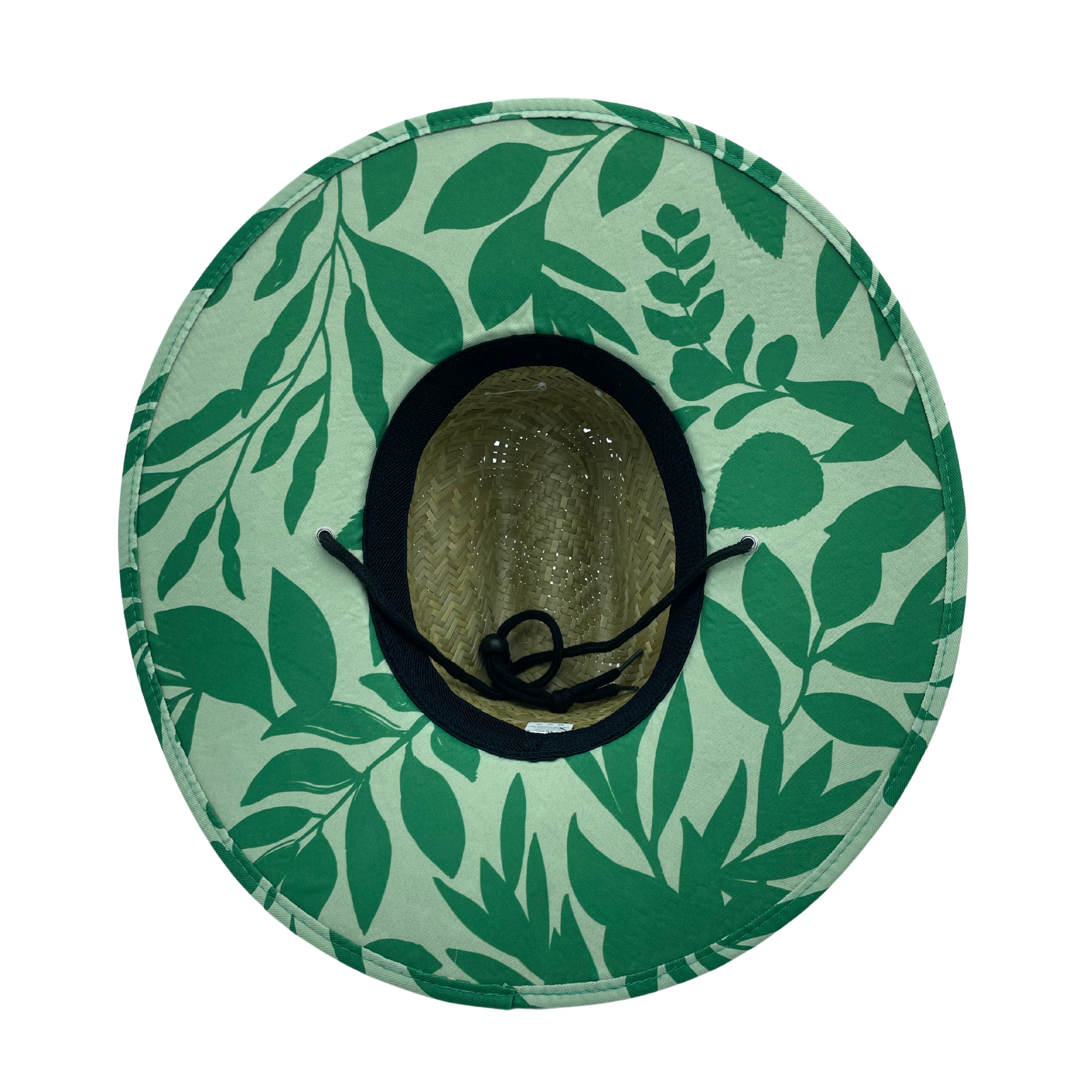Light green straw lifeguard sun hat for adults by COR Surf, featuring wide brim and breathable design for sun protection.