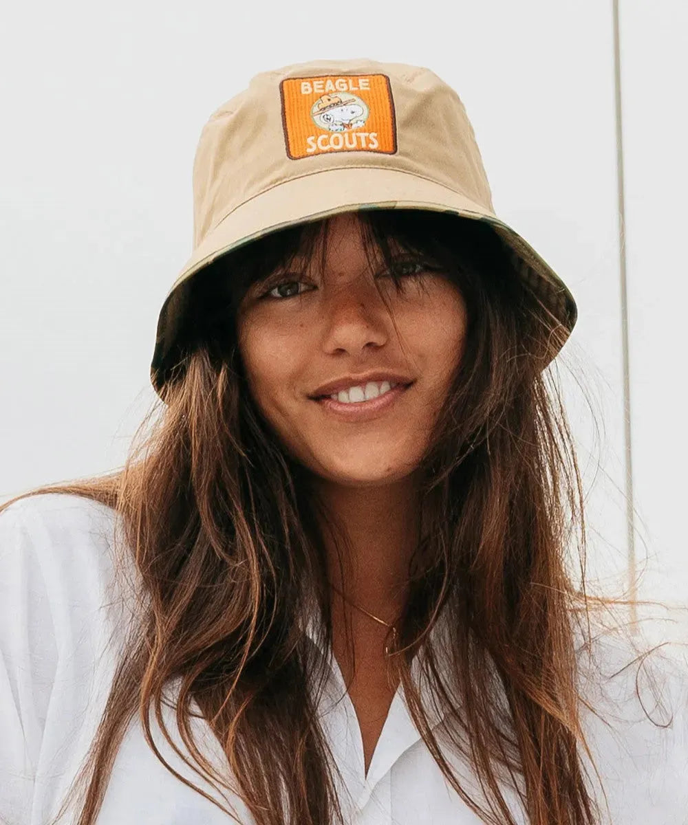 Peter Grimm Peanuts Beagle Scout Bucket - Cotton Bucket Hat - OVERLANDERS Outfitter