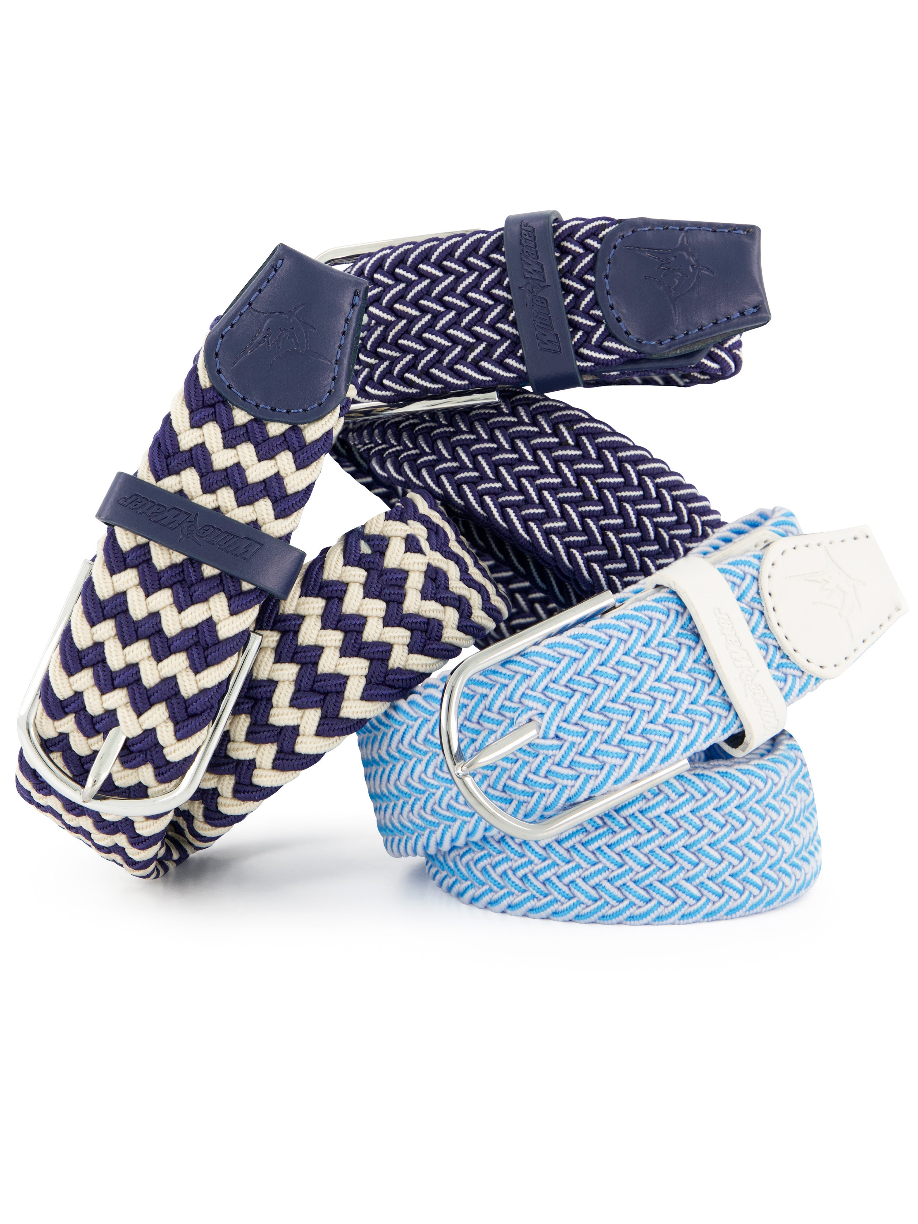 White Water Life Waterline Braided Belt in a tan color with intricate braiding detail and a classic buckle.