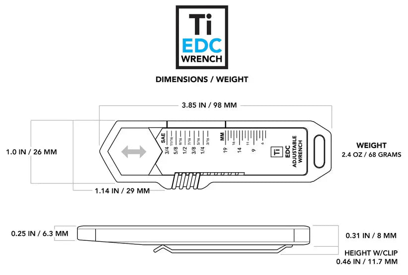 BIG IDEA DESIGN-  Ti EDC Wrench - OVERLANDERS Outfitter