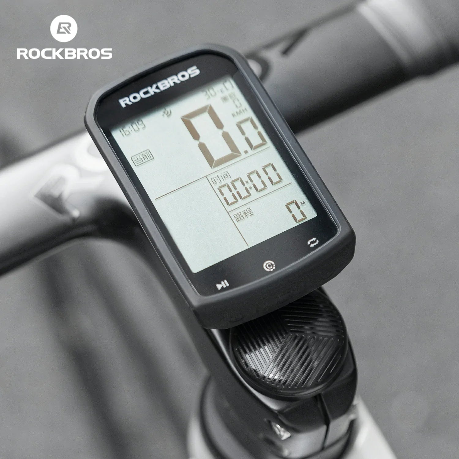 ROCKBROS-US adjustable bike computer mount cap with lightweight design for secure attachment on cycling handlebars