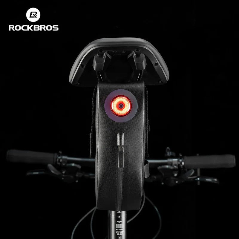 100% Waterproof Bike Saddle Bag with Light - 0.8L - OVERLANDERS Outfitter